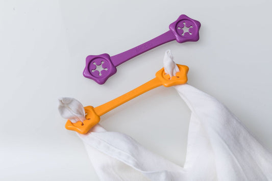 eKibby - Bib holders - Orange/Purple