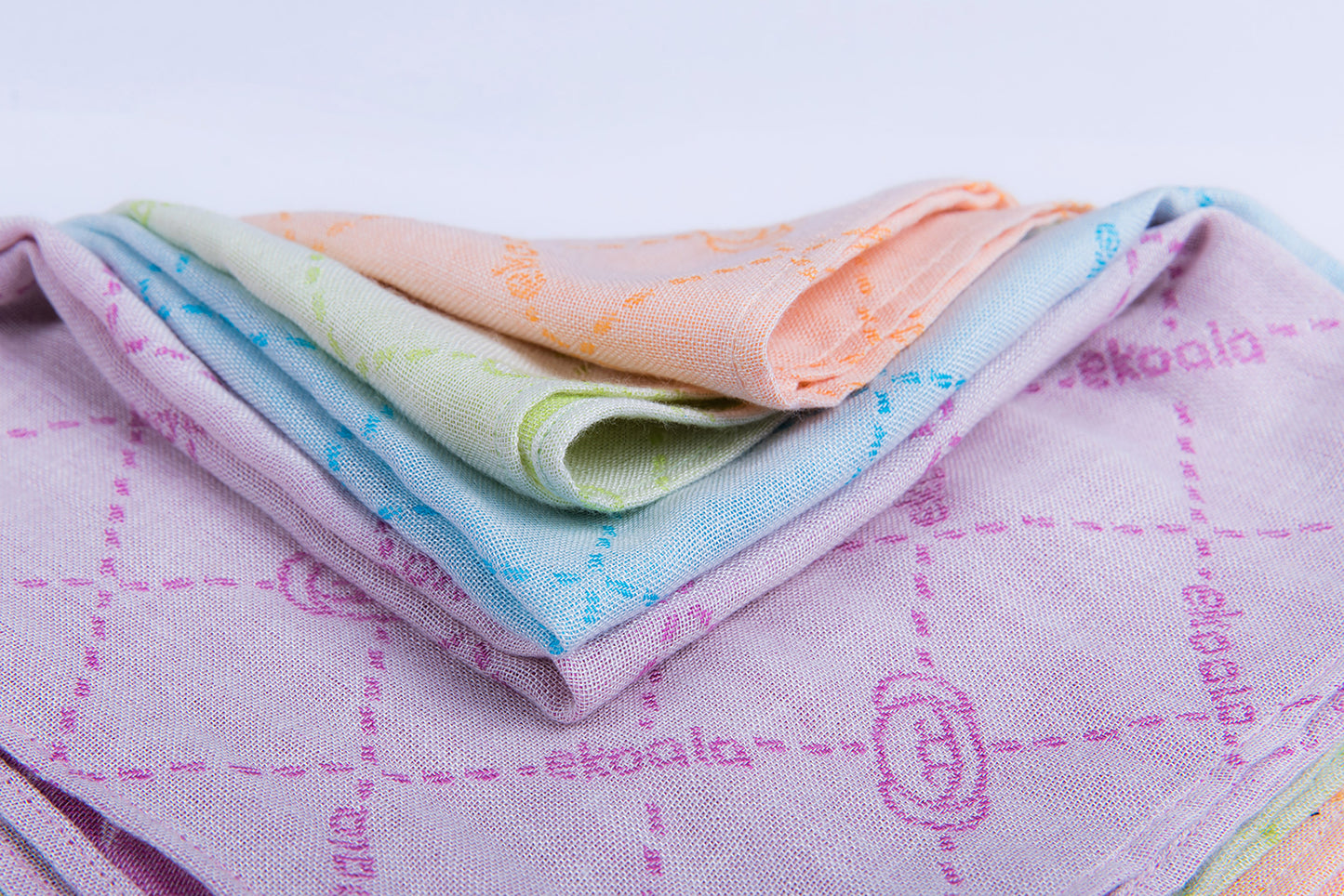 Minu - Swaddles - 45x45 - Orange/Purple