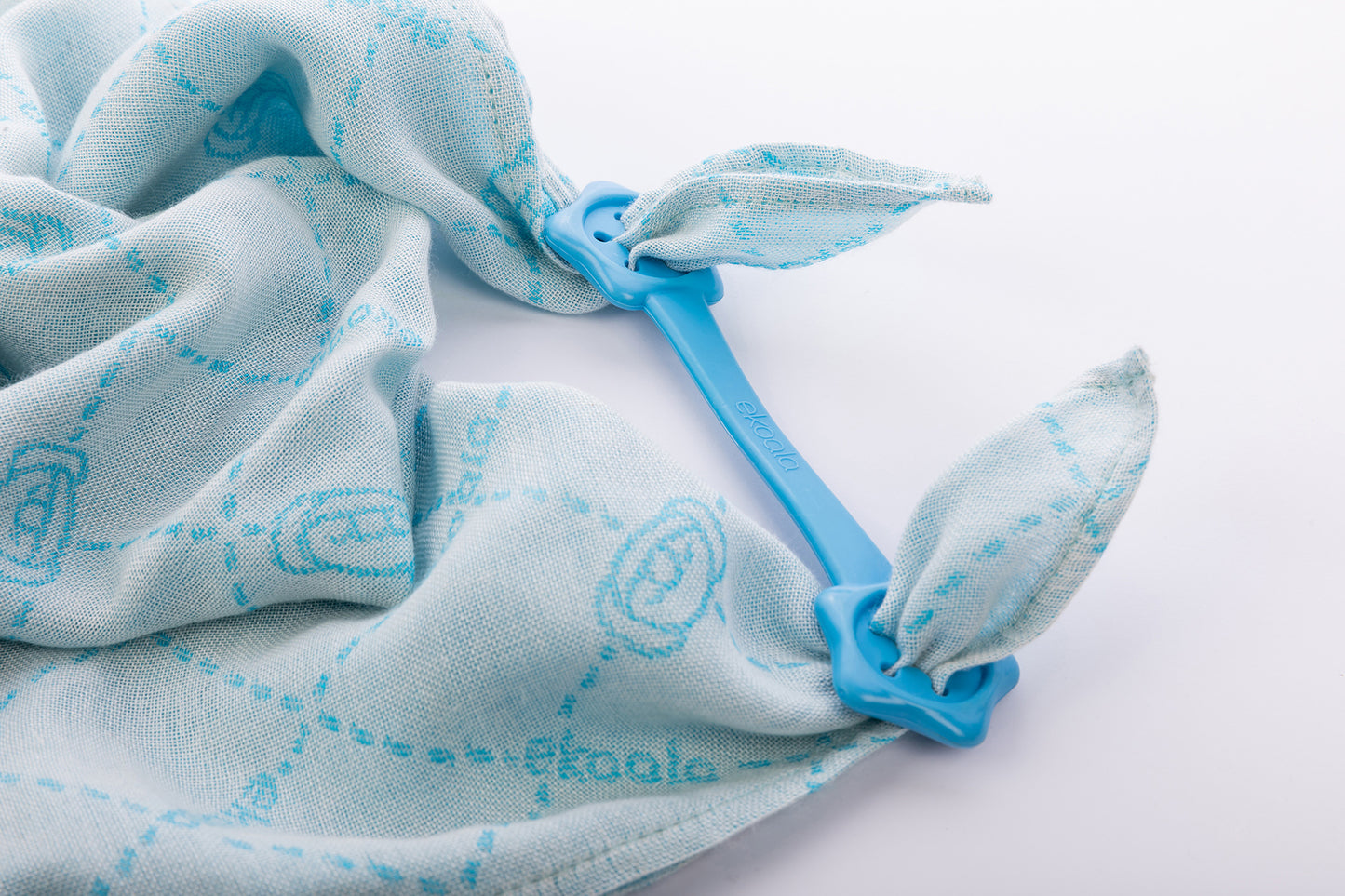 Minú and eKibby - Small Swaddle plus Bib Holder - Blue