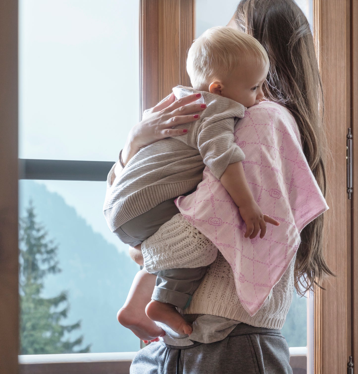 Minu - Swaddles - 70x70 - Orange/Purple