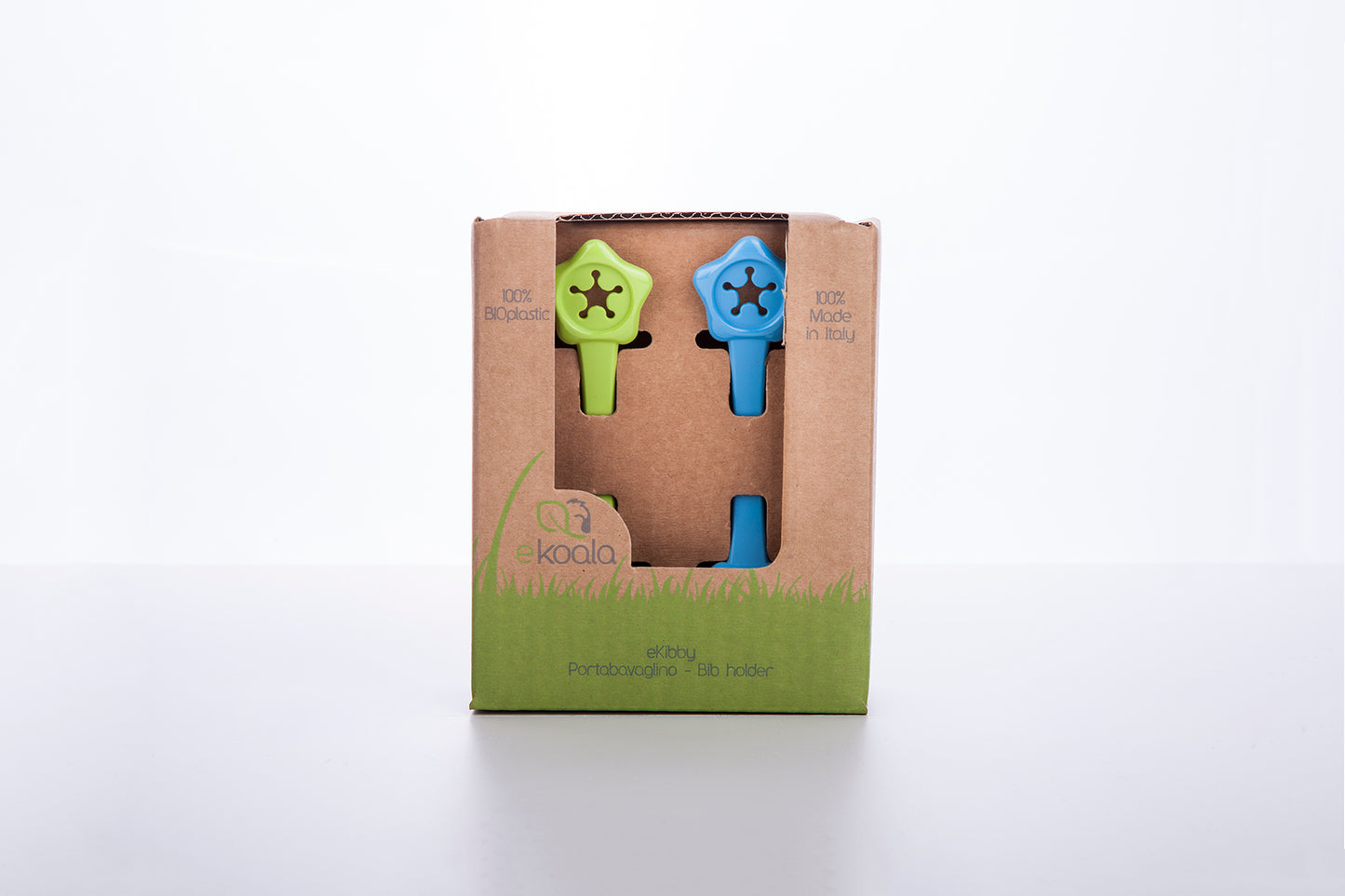 eKibby - Bib holders -Blue/Green