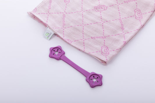 Minú and eKibby - Small Swaddle plus Bib Holder - Purple