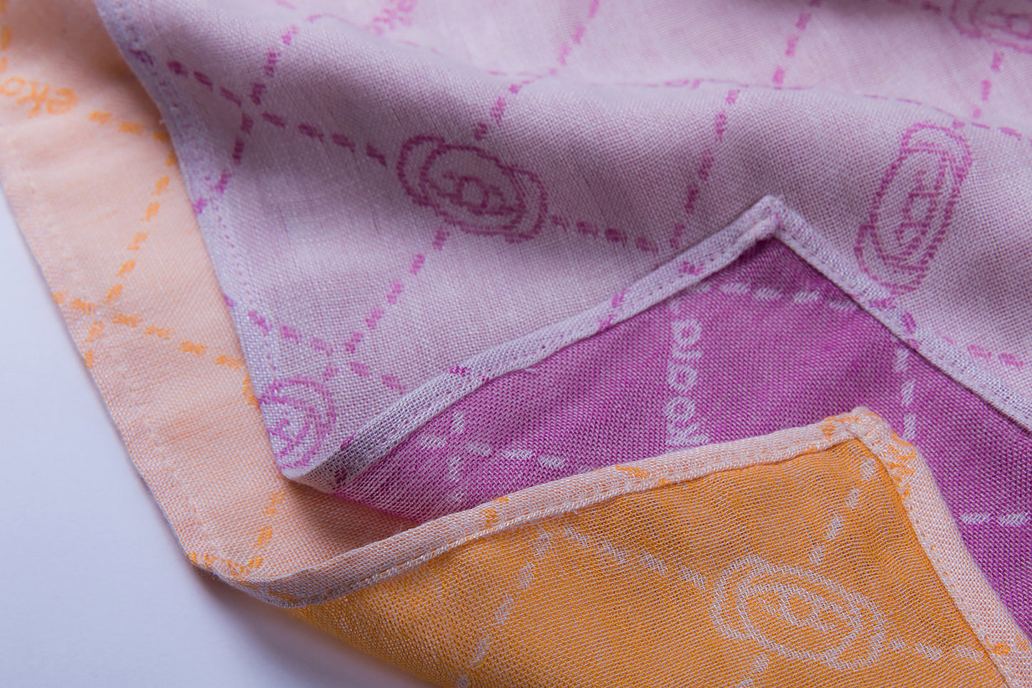 Minu - Swaddles - 70x70 - Orange/Purple