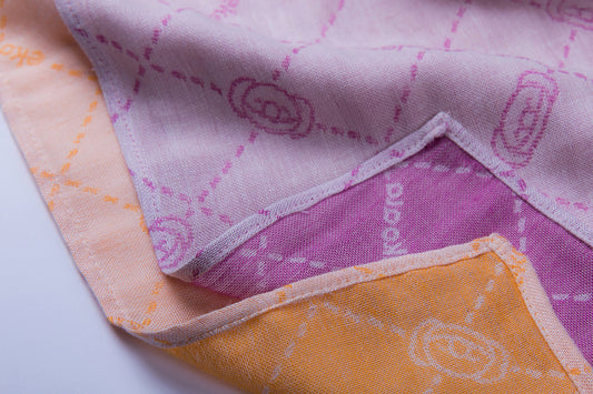 Minu - Swaddles - 70x70 - Orange/Purple