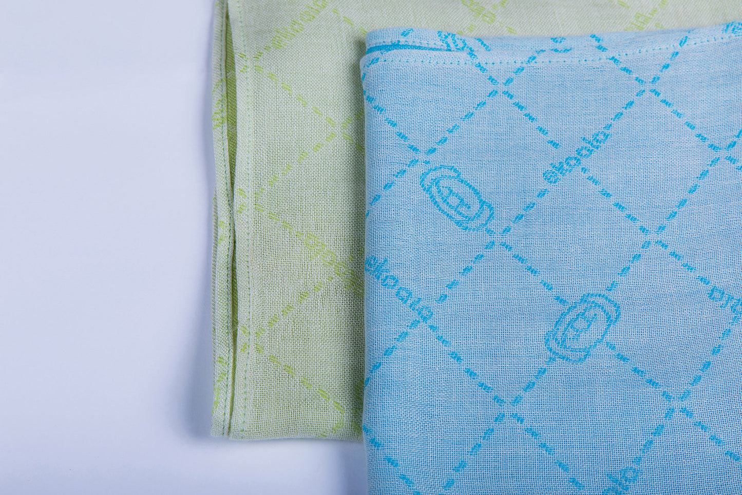 Minu - Swaddles - 70x70 - Blue/Green