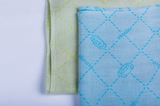 Minu - Swaddles - 70x70 - Blue/Green