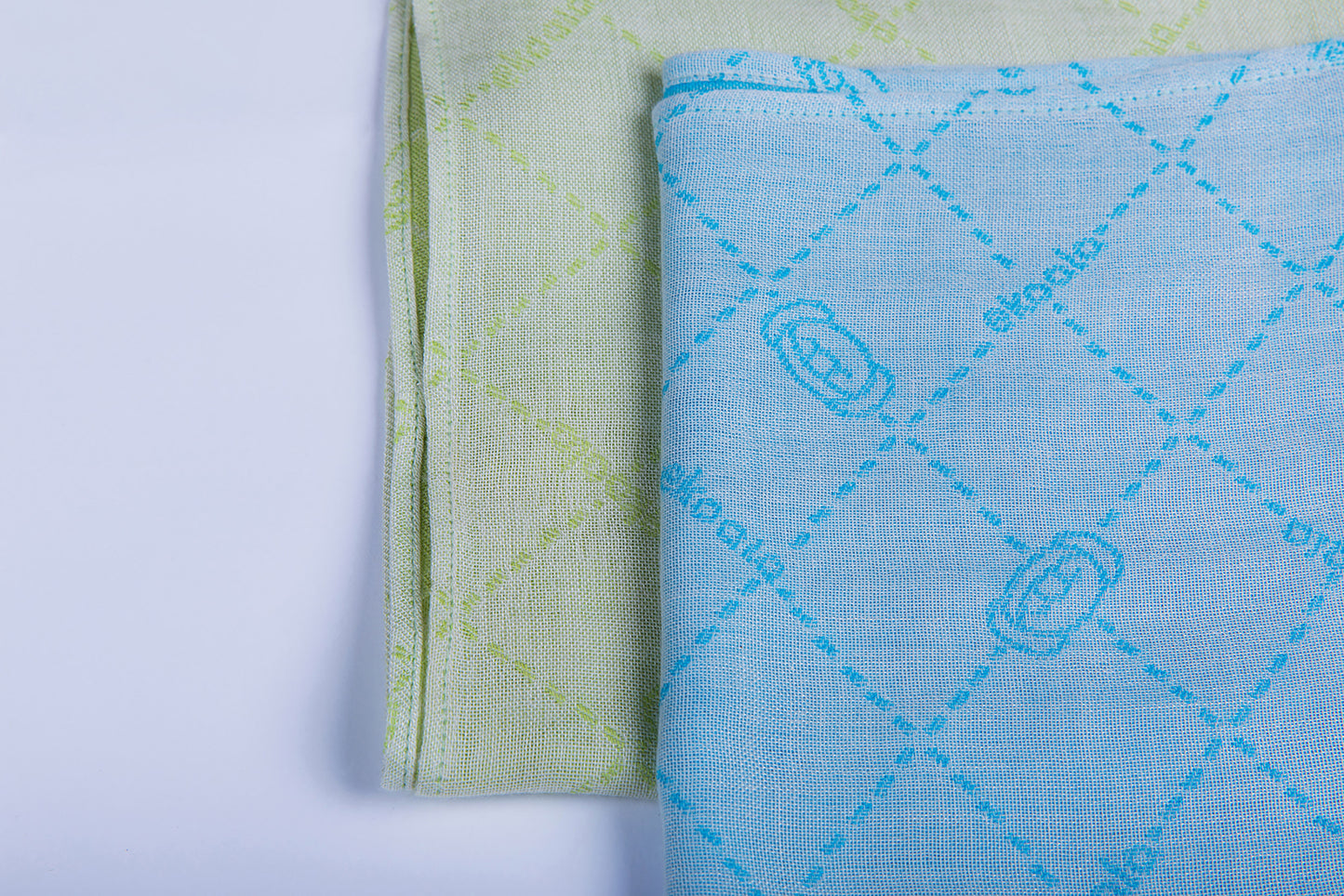 Minu - Swaddles - 45x45 - Blue/Green